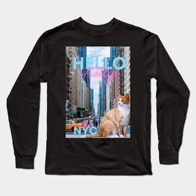 Hello Kitty in the NYC Long Sleeve T-Shirt by ManifestYDream